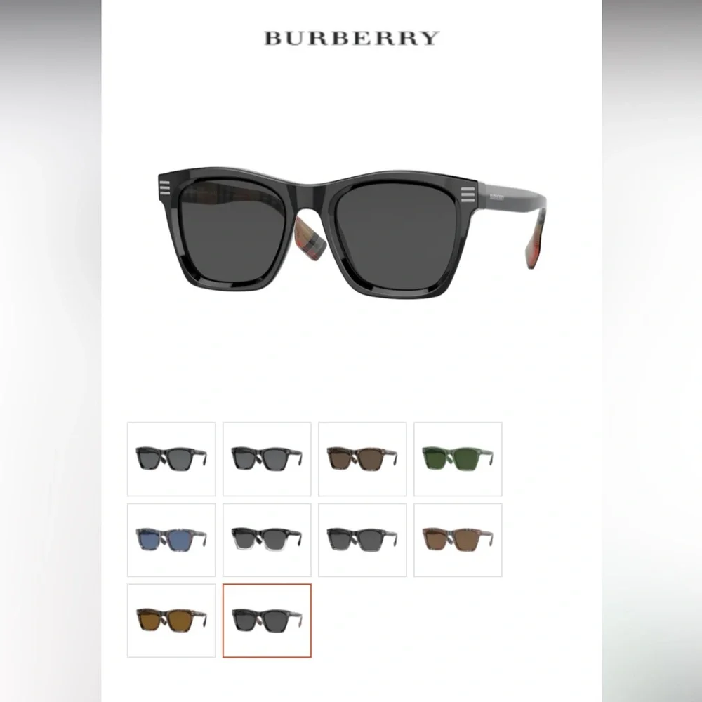 LIKE NEW Burberry Cooper Sunglasses w, case, dust bag, & box - Picture 1 of 11